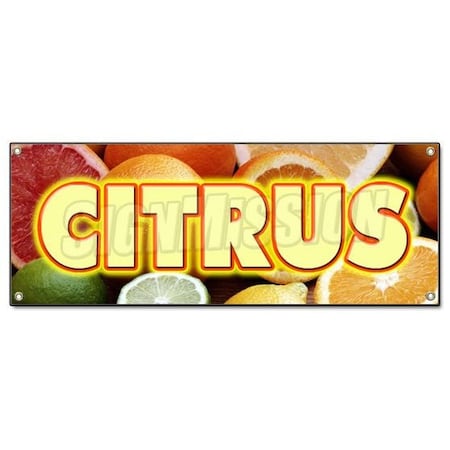 Signmission CITRUS BANNER SIGN florida orange grapefruit lemon just picked orchard B-Citrus